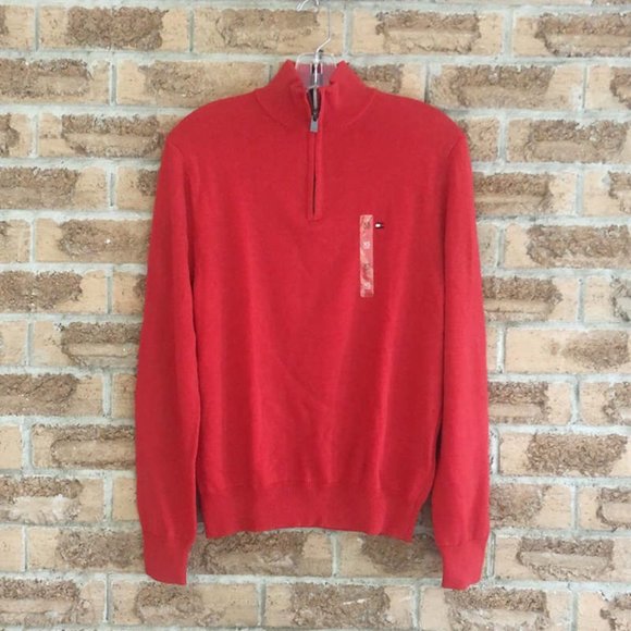 Tommy Hilfiger 78J1107 600 / 78J3765 Cotton Quarter Zipper Sweater NWT - Picture 3 of 7